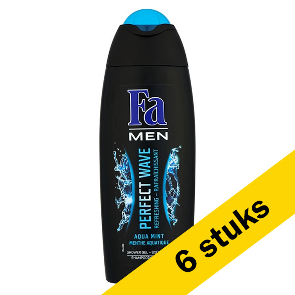 Fa Aanbieding: 6x Fa douchegel Perfect Wave for Men (250 ml)  SFA06184 - 1