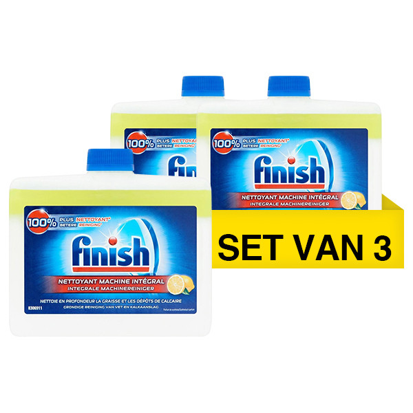 Finish Aanbieding: Finish Machinereiniger Citroen (3 flessen - 250 ml)  SFI01058 - 1