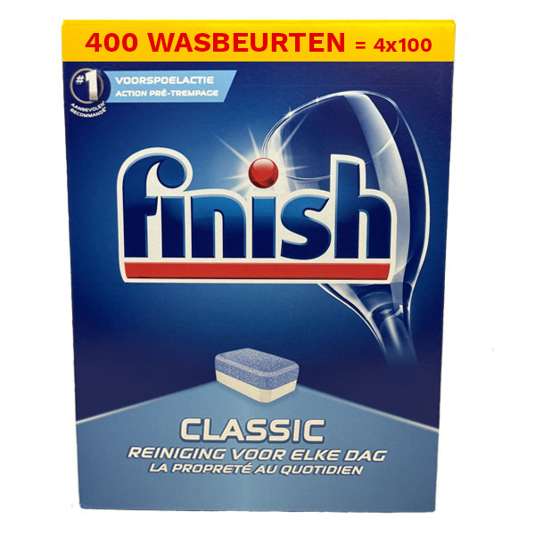 Finish Aanbieding: Finish Vaatwastabletten Classic (4 dozen - 400 vaatwasbeurten)  SFI00056 - 1