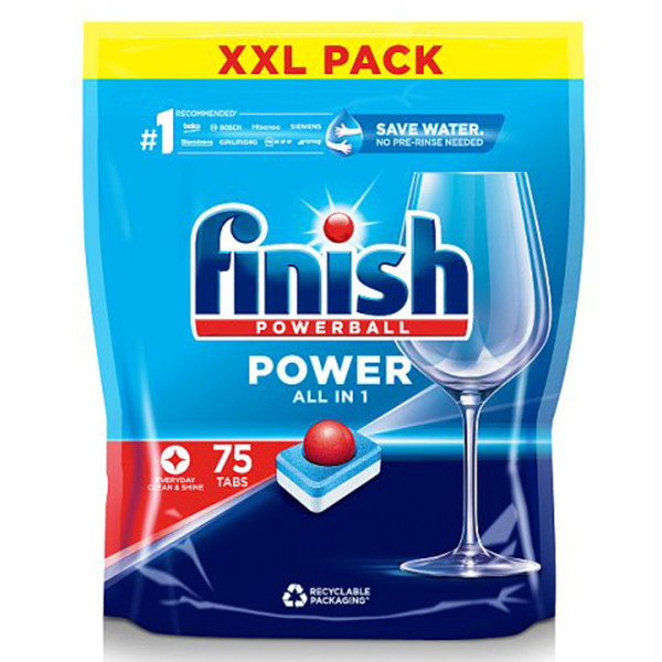 Finish Power All-In-1 Vaatwastabletten Regular (75 vaatwasbeurten)  SFI01091 - 1