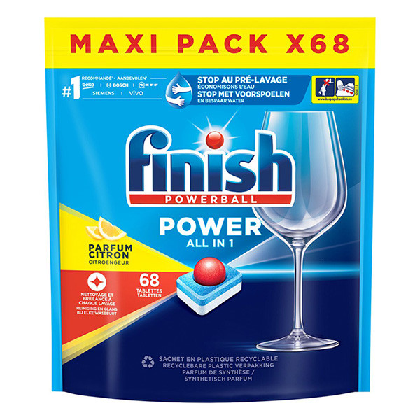 Finish Power All-in-1 vaatwastabletten Lemon (68 vaatwasbeurten)  SFI01026 - 1