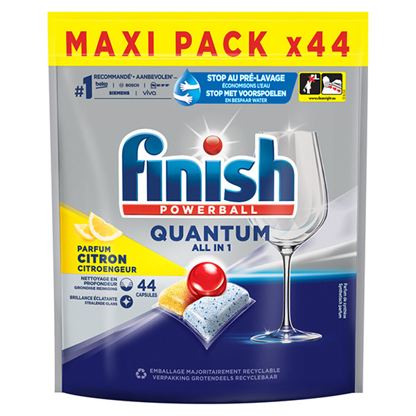 Finish Quantum All-In-1 Vaatwastabletten Lemon (44 vaatwastabletten)  SFI01083 - 1