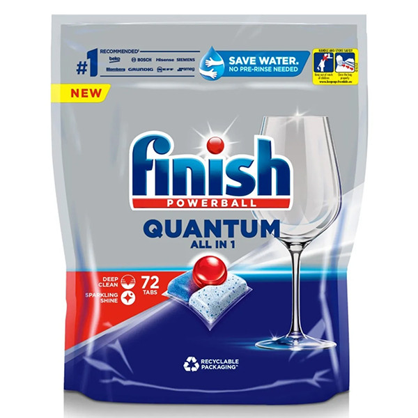 Finish Quantum All-in-1 Vaatwastabletten Regular (72 vaatwastabletten)  SFI01085 - 1