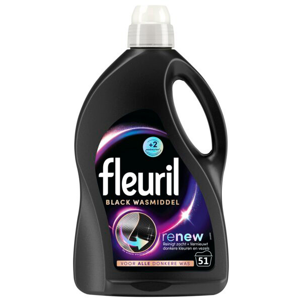 Fleuril Renew Vloeibaar Wasmiddel Zwart 2,55 liter (51 wasbeurten)  SFL00032 - 1