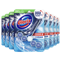 9 x&nbsp;Glorix toiletblok Power 5 Ocean 55 gram