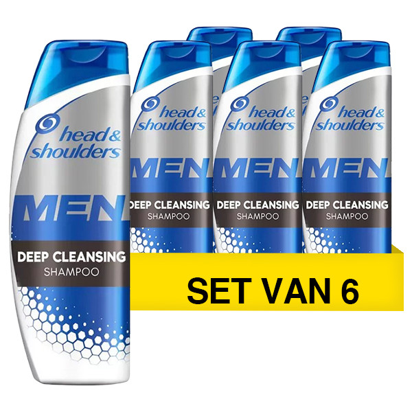 Head-Shoulders Aanbieding: Head & Shoulders Shampoo Men - Deep Cleansing (6 flessen - 400 ml)  SHE00208 - 1