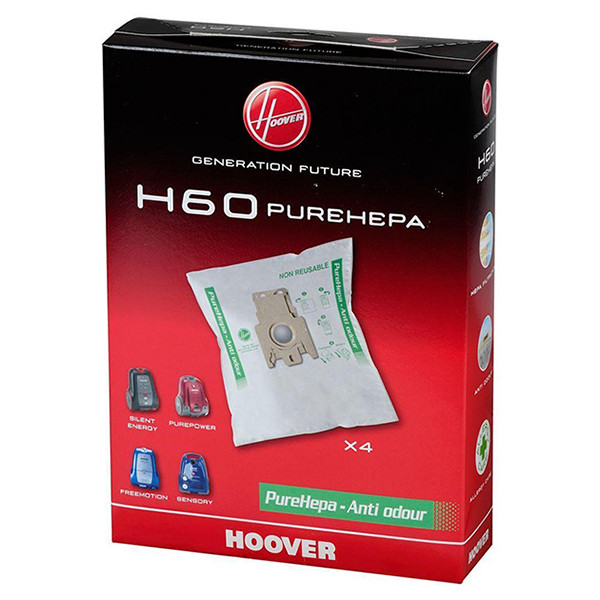 Hoover H60 - 35600392 stofzuigerzakken 4 zakken (origineel)  SHO01010 - 1