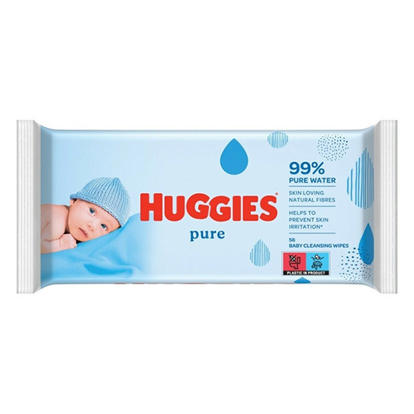 Huggies billendoekjes | Pure | 99% water | 1x 56 stuks (56 doekjes)  SHU00011 - 1
