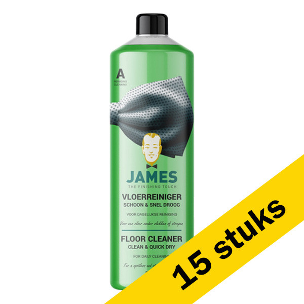 James Aanbieding: James Vloerreiniger Schoon & Snel Droog (15 flessen - 1 liter)  SJA00247 - 1