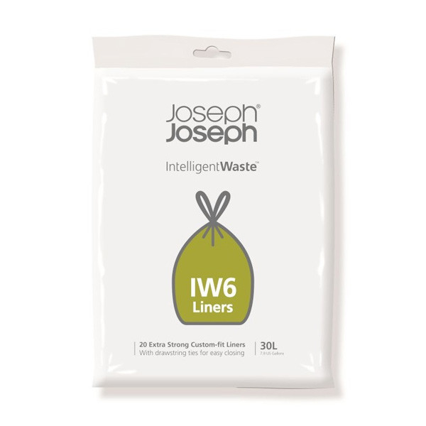 Joseph Joseph Vuilniszakken met trekband 30 liter | 20 stuks | Grijs | Joseph Joseph Intelligent Waste  SJO00015 - 1