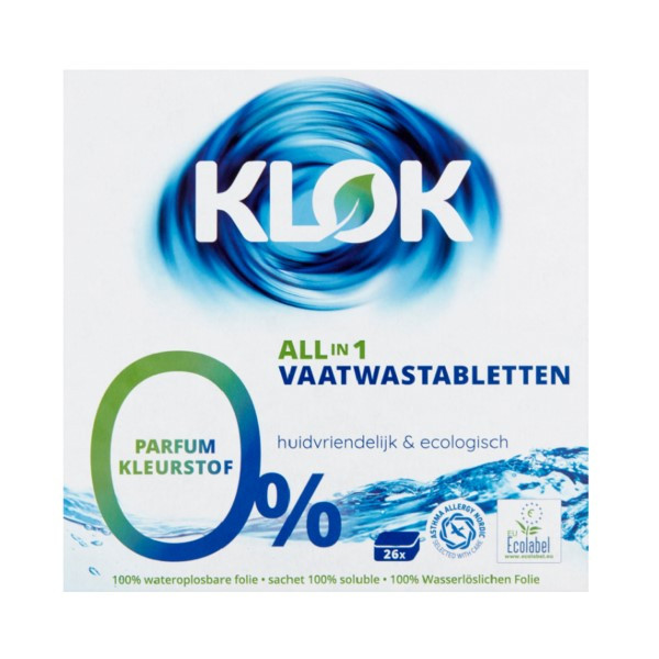 Klok All-In-One Vaatwascapsules (26 stuks)  SKL00012 - 1