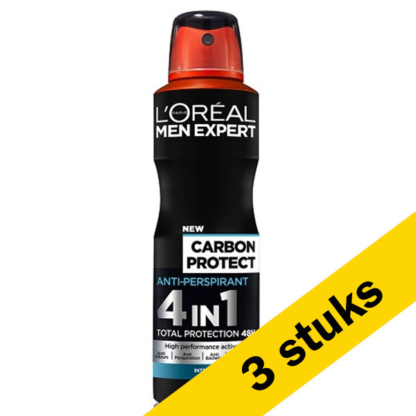 LOreal Aanbieding: 3x L'Oreal Men Expert Carbon Protect deodorant spray (150 ml)  SLO00084 - 1