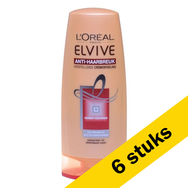 LOreal Aanbieding: 6x L'Oreal Elvive anti-haarbreuk herstellende cremespoeling (200 ml)  SLO00213 - 1