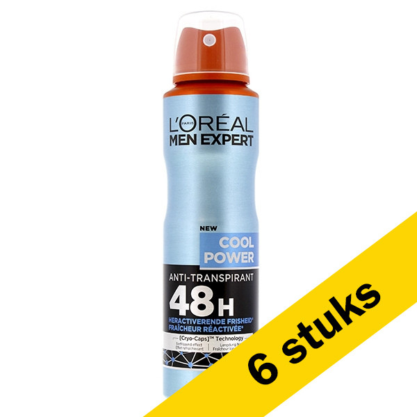 LOreal Aanbieding: 6x L'Oreal Men Expert Cool Power deodorant spray (150 ml)  SLO00197 - 1