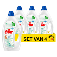 Le Chat Aanbieding: Le Chat Vloeibaar Wasmiddel Sensitive Freshness 1485 ml (4 flessen - 132 wasbeurten)  SSC01098