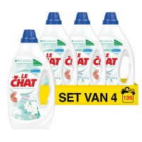 Le Chat Aanbieding: Le Chat Vloeibaar Wasmiddel Sensitive Freshness Jasmijn 1700 ml (4 flessen - 136 wasbeurten)  SSC01100