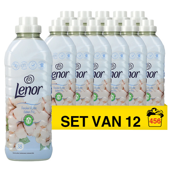 Lenor Aanbieding: Lenor wasverzachter Katoen Fris 798 ml (12 flessen - 456 wasbeurten)  SLE00493 - 1