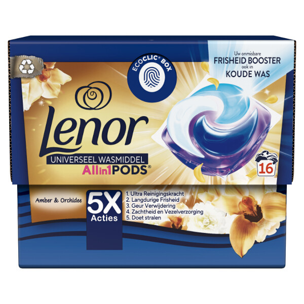 Lenor All-in-1 Pods Amber & Orchidee (16 wasbeurten)  SLE00376 - 1