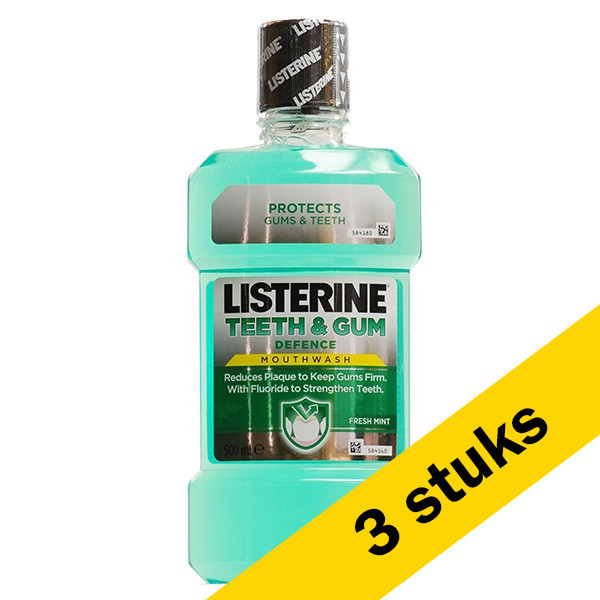 Aanbieding: 3x Listerine Teeth Gum Defence mondwater ml) Listerine 123schoon.nl