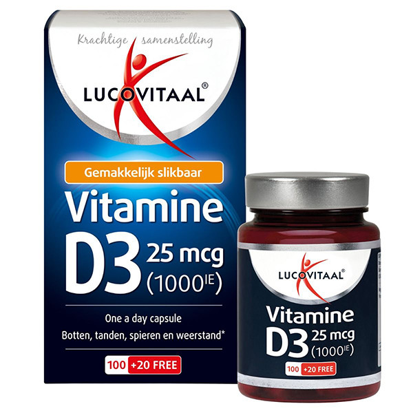 Lucovitaal Vitamine D3 25mcg (1000IU) (120 capsules)  SLU00022 - 2