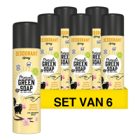 Marcel's Green Soap Aanbieding: 	Marcel's Green Soap deodorant spray Mimosa en Zwarte bes (6 deodorants - 900 ml)  SMA00314