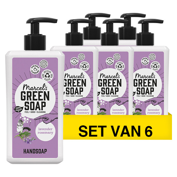 Marcel's Green Soap Aanbieding: 6x Marcel's Green Soap handzeep lavendel en rozemarijn (500 ml)  SMA00113 - 1