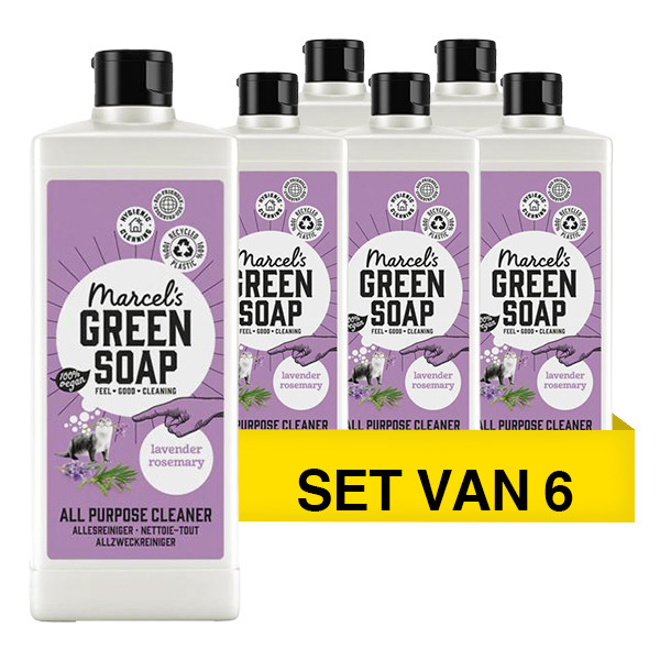 Marcel's Green Soap Aanbieding: Marcel's Green Soap allesreiniger Lavendel en Rozemarijn navulling (6 flessen - 3000 ml)  SMA00250 - 1