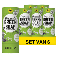 Marcel's Green Soap Aanbieding: Marcel's Green Soap deodorant stick Tonka en Muguet (6 deodorants - 240 gram)  SMA00145