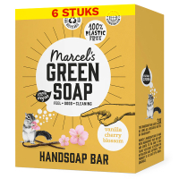 Marcel's Green Soap Aanbieding: Marcel's Green Soap handzeep bar Vanille en Kersenbloesem (6 zeepblokken - 540 ml)  SMA00288