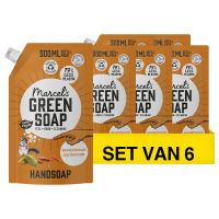 Marcel's Green Soap Aanbieding: Marcel's Green Soap handzeep navulling Sandelhout en Kardemon (6 pakken - 3000 ml)  SMA00123