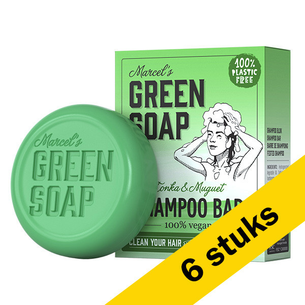 Marcel's Green Soap Aanbieding: Marcel's Green Soap shampoo bar Tonka en Muguet (6 zeepblokken - 540 gram)  SMA00142 - 1