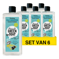 Marcel's Green Soap Aanbieding: Marcel's Green Soap shampoo en conditioner 2-in-1 Mimosa en Zwarte bes (6 flessen - 1800 ml)  SMA00292