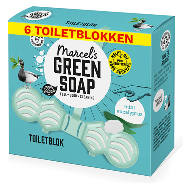 Marcel's Green Soap Aanbieding: Marcel's Green Soap toiletblok Munt en Eucalyptus (8 toiletblokken - 35 gram)  SMA00266 - 1