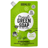 Marcel's Green Soap afwasmiddel Basilicum en Vetiver navulling (500 ml)  SMA00257