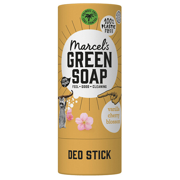 Marcel's Green Soap deodorant stick Vanille en Kersenbloesem (40 gram)  SMA00072 - 1