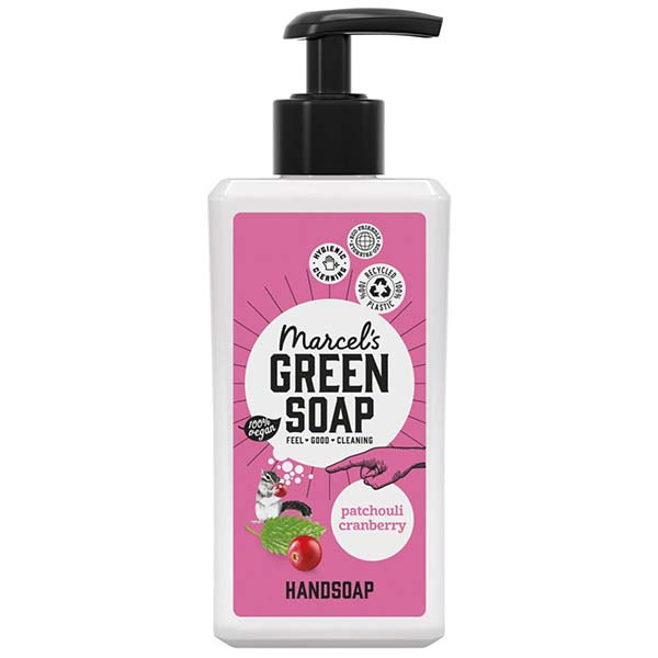 Marcel's Green Soap handzeep Patchouli en Cranberry (250 ml)  SMA00018 - 1