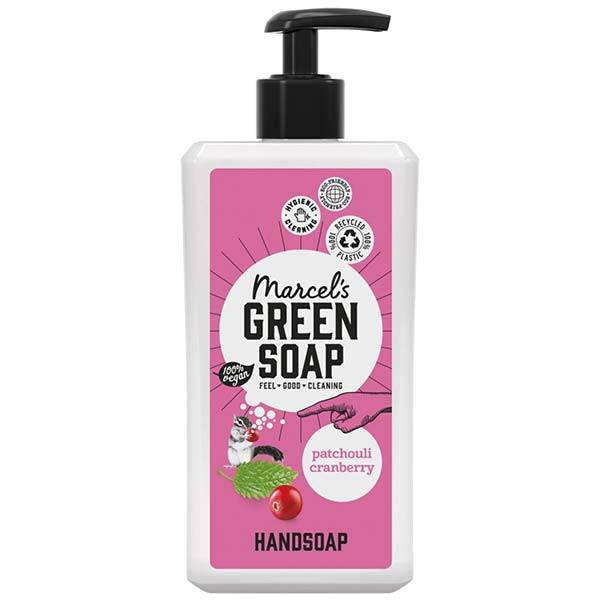 Marcel's Green Soap handzeep Patchouli en Cranberry (500 ml)  SMA00032 - 1