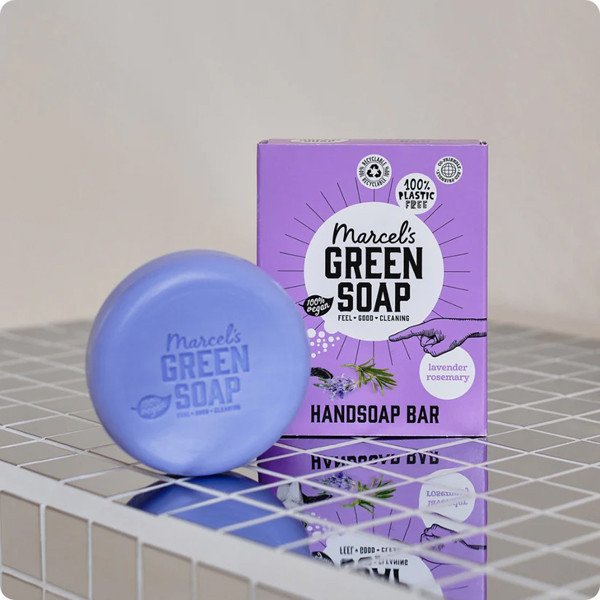 Marcel's Green Soap handzeep bar Lavendel en Rozemarijn (90 gram)  SMA00285 - 2