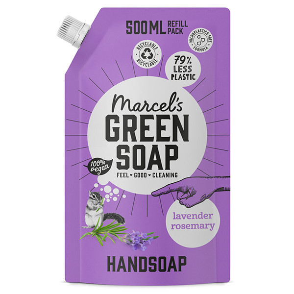Marcel's Green Soap handzeep navulling Lavendel en Rozemarijn (500 ml)  SMA00039 - 1
