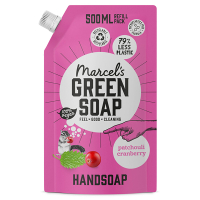 Marcel's Green Soap handzeep navulling Patchouli en Cranberry (500 ml)  SMA00041