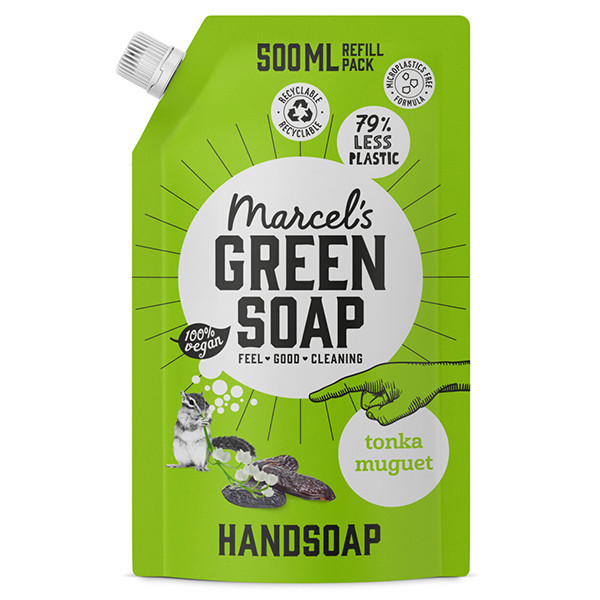 Marcel's Green Soap handzeep navulling Tonka en Muguet (500 ml)  SMA00043 - 1