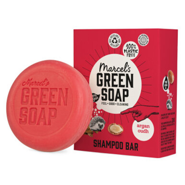 Marcel's Green Soap shampoo bar Argan en Oudh (90 gram)  SMA00068 - 1