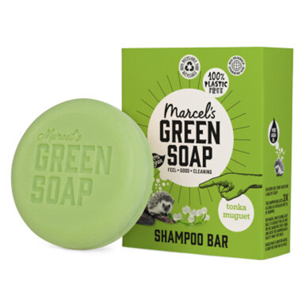 Marcel's Green Soap shampoo bar Tonka en Muguet (90 gram)  SMA00067 - 1