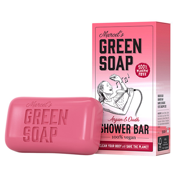 Marcel's Green Soap shower bar Argan en Oudh (150 gram)  SMA00065 - 1
