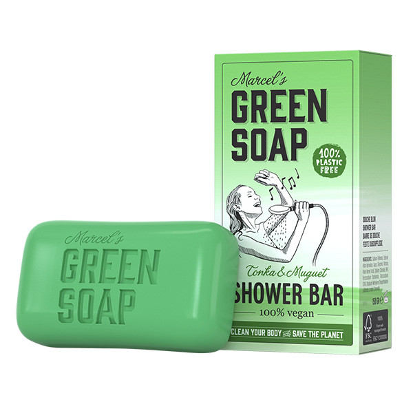 Marcel's Green Soap shower bar Tonka en Muguet (150 gram)  SMA00064 - 1
