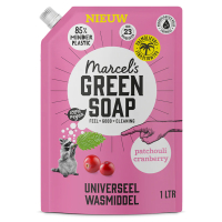 Marcel's Green Soap wasmiddel Patchouli en Cranberry navulling 1 liter (23 wasbeurten)  SMA00273