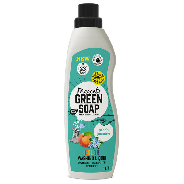 Marcel's Green Soap wasmiddel Perzik en Jasmijn 1 liter (23 wasbeurten)  SMA00267 - 1