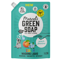 Marcel's Green Soap wasmiddel perzik en jasmijn navulling (23 wasbeurten)  SMA00277