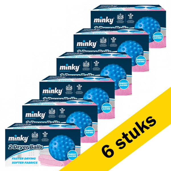 Minky Aanbieding: Minky wasdroger ballen (6 x 2 stuks)  SMI00045 - 1
