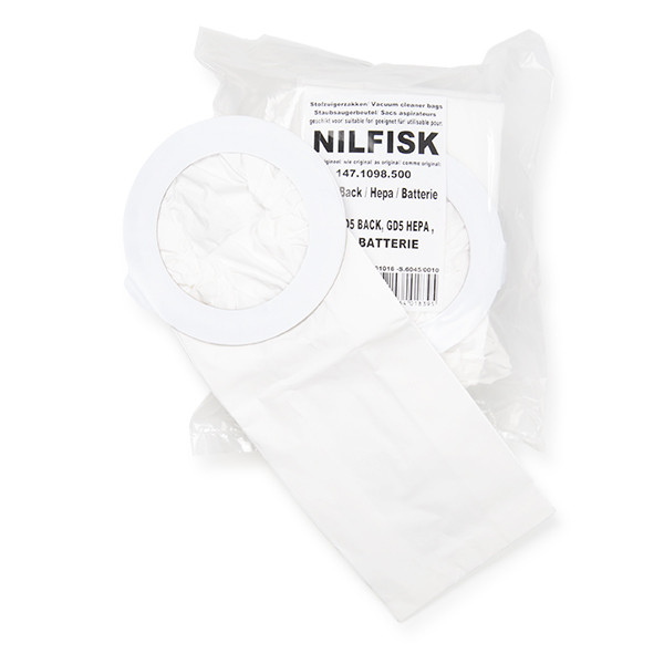 Nilfisk GD5 microvezel stofzuigerzakken 10 zakken (123schoon huismerk)  SNI01049 - 1